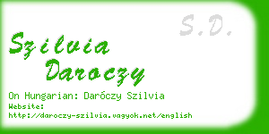 szilvia daroczy business card